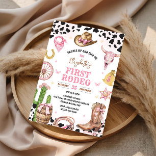 Invitation Cowgirl Premier Rodéo Far West 1er Anniversaire