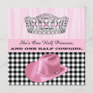 Invitation Cowgirl Princess Anniversaire