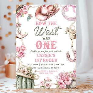 Invitation Cowgirl Rodéo 1er Anniversaire Comment l'Ouest a é