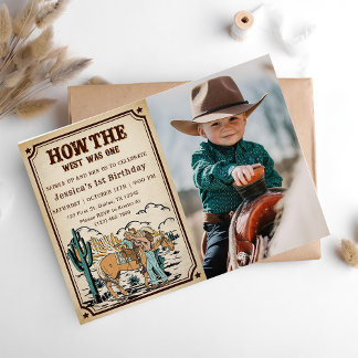 Invitation Cowgirl Rodeo Anniversaire Comment L'Occident Étai