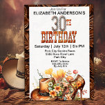 Invitation Cowgirl Western 30e anniversaire<br><div class="desc">Cowgirl Western 30th Birthday Invitations For Women. Il Est Facile De Changer L'Exemple De Texte En Vous Propre En Cliquant Sur Personnaliser. Cliquez Sur Personnaliser/Modifier Avec L'Outil De Création Pour Modifier Le Type De Police, La Couleur De Police, La Taille De Police, Ou Pour Ajouter/Supprimer/Modifier Le Texte Ou Les Éléments...</div>