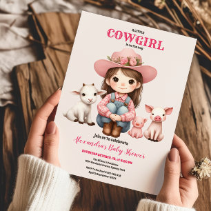 Invitation Cowgirl Wild West Rodeo Baby shower