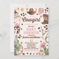 Cowgirl Wild West Rodeo Ranch Baby shower fille