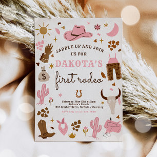 Invitation Cowgirl Wild West Rodeo Ranch fête d'anniversaire