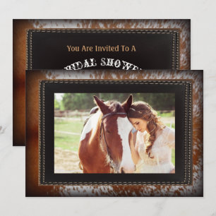Invitation Cowhide Country Western Cowboy nuptiale douche