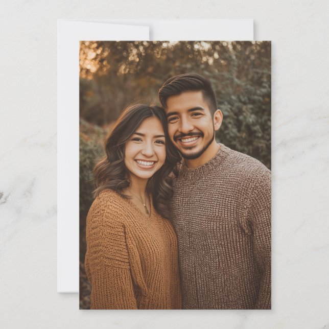 Invitation Cozy Brown Autumn Photo (Devant)