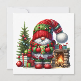 Invitation Cozy Christmas Gnome Art – Festive Holiday