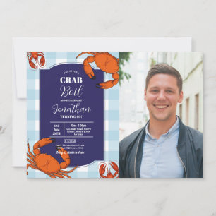 Invitation Crab Boil Anniversaire de la fête Marine Fruits de