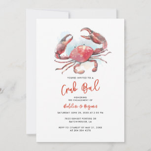 Invitation Crab Boire de fruits de mer Partie d'engagement