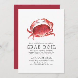 Invitation Crabe des Crimes  Réchauffement minimal du crabe d