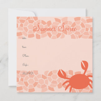Invitation Crabe mosaïque