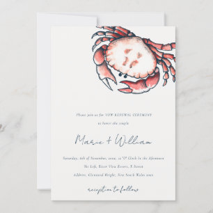 Invitation Crabe sous-marin de la Marine Rouge Renouvellement