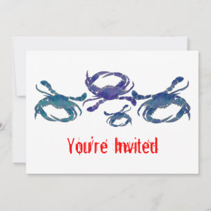 Invitation Crabes bleus de Chesapeake