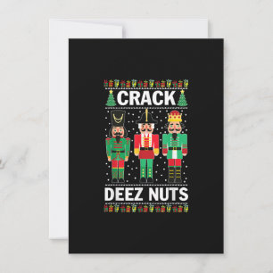 Invitation Crack Deez Nuts Drôle Noël