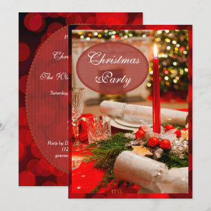 Invitation Crackers et bougies de Noël