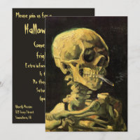 Crâne avec cigarette allumée par Van Gogh Hallowee
