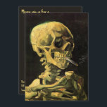 Invitation Crâne avec cigarette brûlante par Van Gogh Hallowe<br><div class="desc">Facile à customiser Invitation de la fête d'Halloween, ajoutez simplement vos informations! ! Crâne avec Cigarette Brûlante par Vincent van Gogh est un post impressionnisme d'art vintage de peinture à vie morte. Portrait du squelette humain fumant. Grande image à utiliser pour les produits anti-tabac. Fumer tue 1 000 personnes chaque...</div>