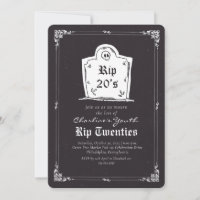 Crâne des années 20 de RIP Black 30th Birthday Par