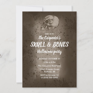 Invitation Crâne effrayant pour Halloween