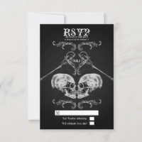 Crâne en amour Crânes gothiques vintage RSVP maria