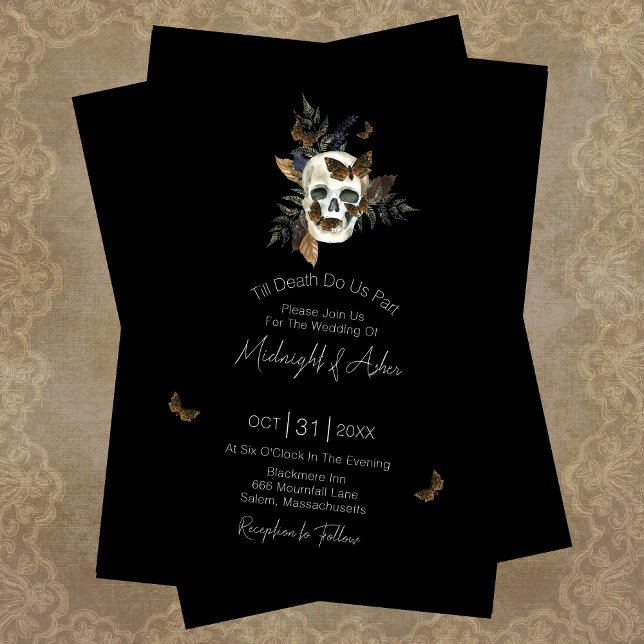 Invitation Crâne jusqu'à la mort Faisons-nous partie Mariage  (Créateur téléchargé)