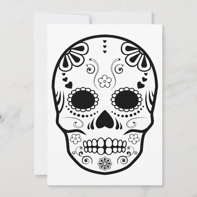 Invitation crânes de sucre : 1 (Devant)