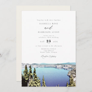 Invitation CRATER LAKE Destination Travel Park Pine Mariage