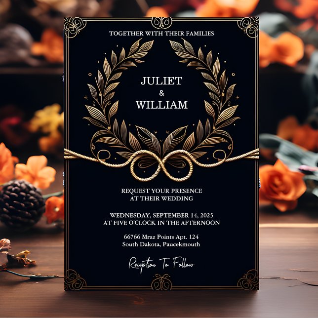 Invitation Cravate Floral Corde mignonne Nous Mettons Le Mari (Créateur téléchargé)