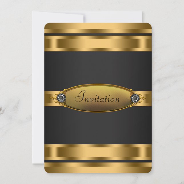 Invitation Cravate noire (Devant)