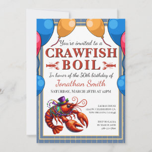 Invitation Crawfish Boil événement spécial Anniversaire