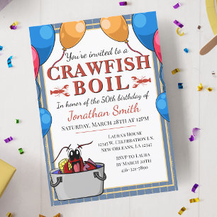 Invitation Crawfish Boil événement spécial Anniversaire