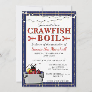 Invitation Crawfish Boil Graduate School Graduate Party