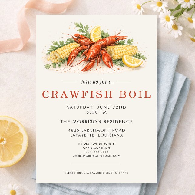 Invitation Crawfish Boil Summer Party (Créateur téléchargé)