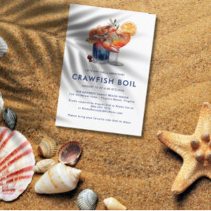 Invitation Crawfish Boisson Party Low Country Seafood