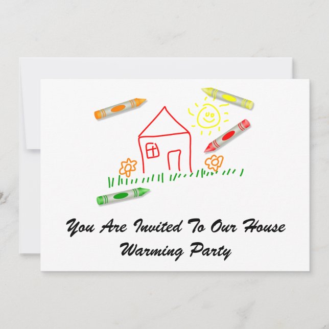Invitation Crayon House, Vous Êtes Invité À Notre Maison Chal (Devant)
