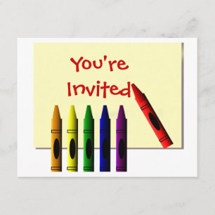 Invitation Crayons tu es invité