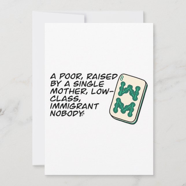 Invitation Crazy Rich Asians Mahjong scène citation Classic (Devant)