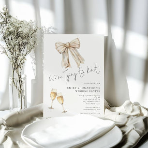 Invitation Cream Bow Nous Tient Le Wedding shower Knot