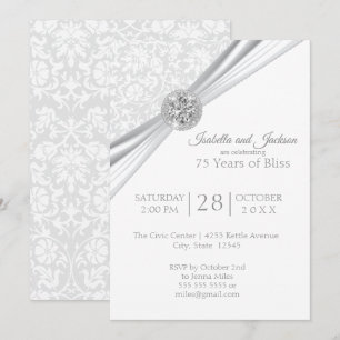 Invitation Création élégante pour un 75e / 60e anniversaire d