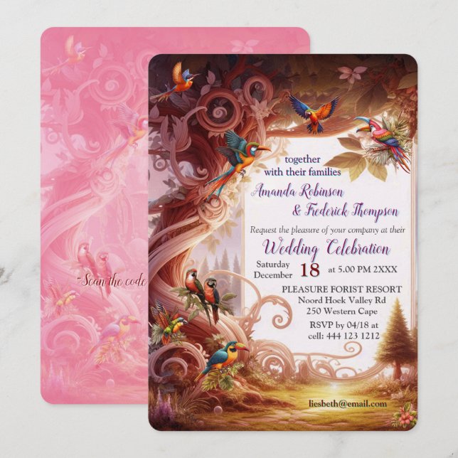 Invitation Créations Fantastiques Magiques Enchantées (Devant / Derrière)