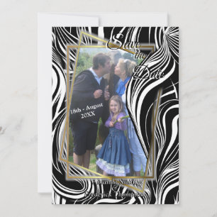 Invitation Creative Black and White Seamless Abstraction