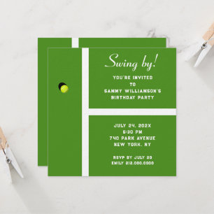 Invitation créative pour une fête de tennis