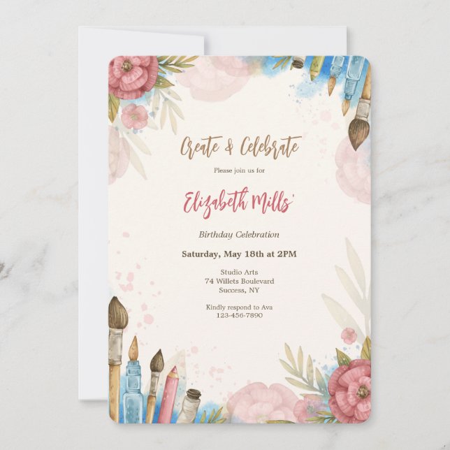 Invitation Créer et Célébrer (Devant)