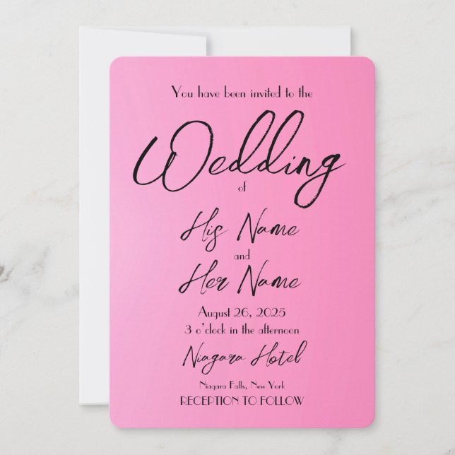 Invitation Créer votre propre Mariage (Devant)