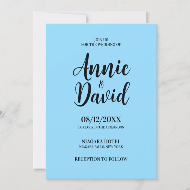 Invitation Créer votre propre Mariage Customisé (Devant)