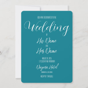 Invitation Créer votre propre Mariage Turquoise