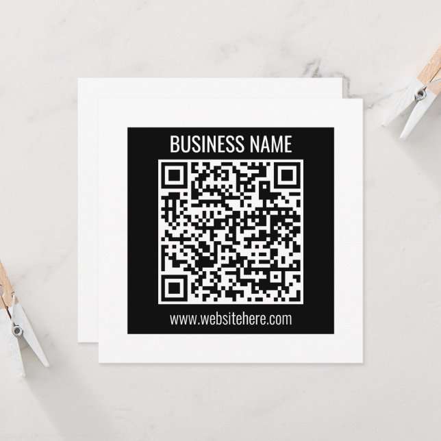 Invitation Créez un code QR moderne instantanément  (Devant/Arrière en situation)