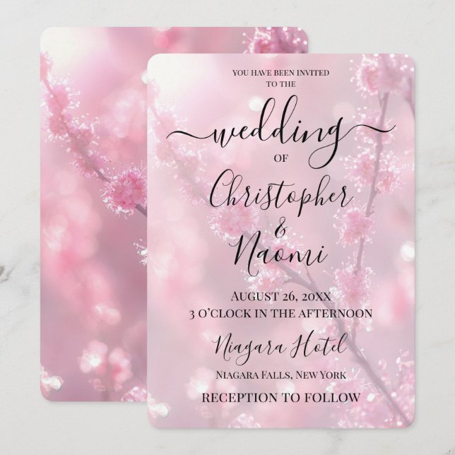 Invitation Créez Vos Propres Branches De Boudin Rose Personna (Devant / Derrière)