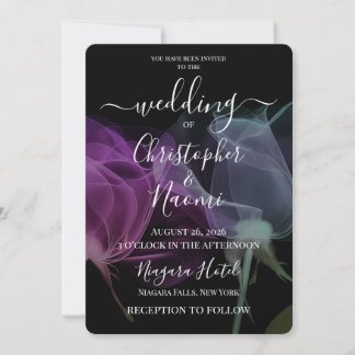 Invitation Créez vos propres fleurs à rayons X sur fond noir