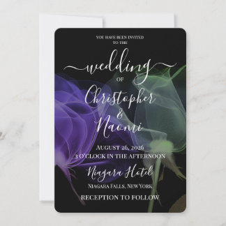 Invitation Créez vos propres fleurs à rayons X sur fond noir